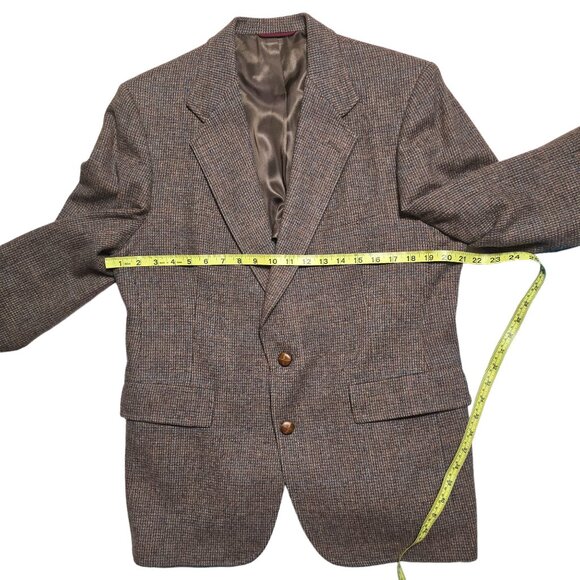 Hart Schaffner & Marx Vintage Brown Tweed Sportscoat Size M EUC - Picture 6 of 8